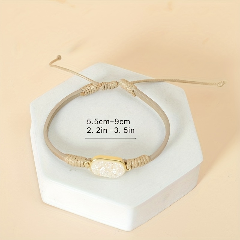Braided PU Leather Retractable Bracelet